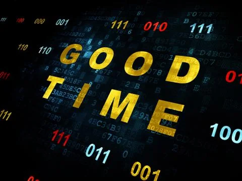 Timeline concept: Good Time on Digital background Illustration