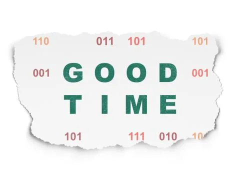 Timeline concept: Good Time on Torn Paper background Illustration