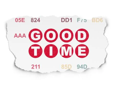Timeline concept: Good Time on Torn Paper background Illustration