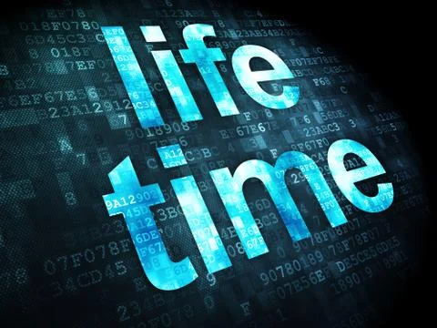 Timeline concept: Life Time on digital background Stock Illustration