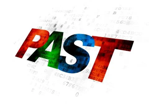 Timeline concept: Past on Digital background Illustration