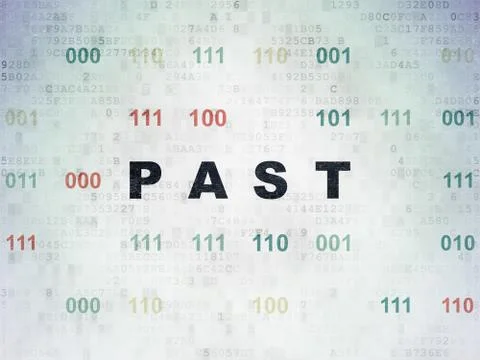 Timeline concept: Past on Digital Data Paper background Illustrazione stock