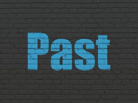 Timeline concept: Past on wall background Ilustración de archivo