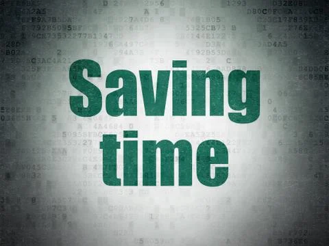 Timeline concept: Saving Time on Digital Data Paper background Stock Illustration