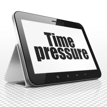 Timeline concept: Tablet Computer with Time Pressure on display Illustrazione stock