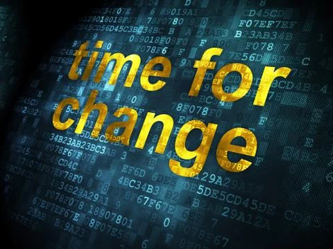 Timeline concept: Time for Change on digital background Stock Illustration