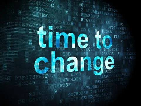 Timeline concept: Time to Change on digital background 스톡 일러스트