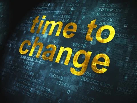 Timeline concept: Time to Change on digital background 스톡 일러스트