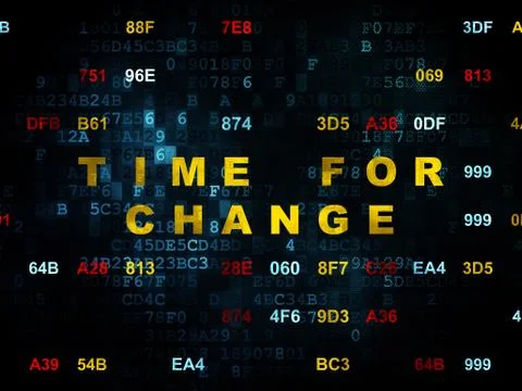 Timeline concept: Time for Change on Digital background Stock Illustration