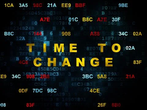 Timeline concept: Time to Change on Digital background Stock Illustration
