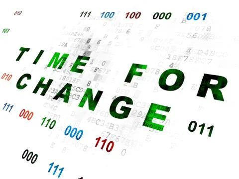 Timeline concept: Time for Change on Digital background Illustration
