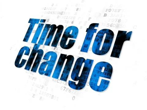 Timeline concept: Time for Change on Digital background Illustration