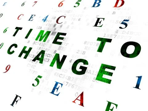 Timeline concept: Time to Change on Digital background Illustration