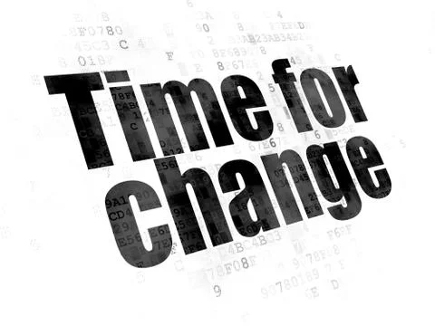 Timeline concept: Time for Change on Digital background Stock Illustration