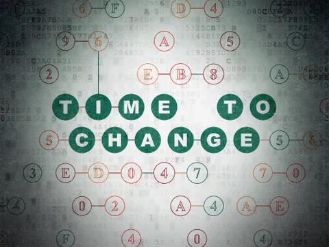 Timeline concept: Time to Change on Digital Data Paper background Stock Illustration