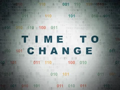 Timeline concept: Time to Change on Digital Data Paper background イラスト素材