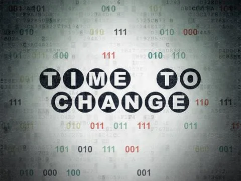 Timeline concept: Time to Change on Digital Data Paper background Illustration