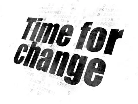 Timeline concept: Time for Change on Digital background Illustration