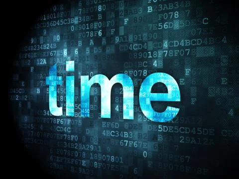 Timeline concept: Time on digital background Stock Illustration