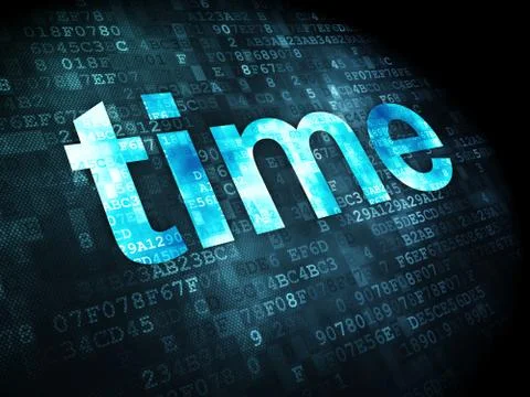 Timeline concept: Time on digital background 스톡 일러스트