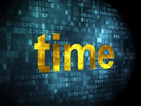 Timeline concept: Time on digital background Stockillustratie