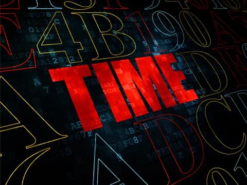 Timeline concept: Time on Digital background Illustration