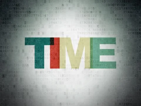 Timeline concept: Time on Digital Paper background Stock Illustration