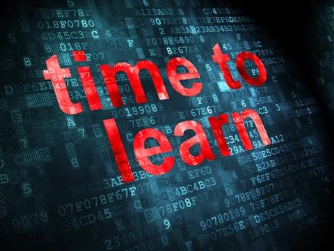 Timeline concept: Time to Learn on digital background Stock Illustration
