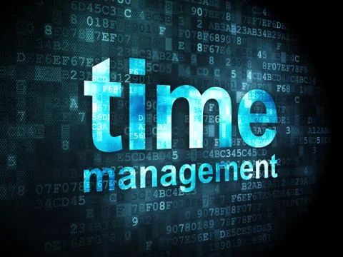 Timeline concept: Time Management on digital background Stock Illustration