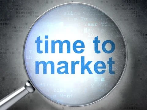Timeline concept: Time to Market with optical glass 스톡 일러스트