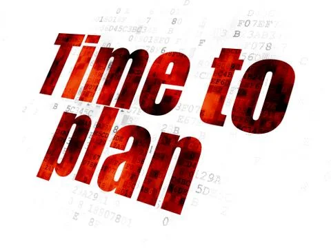 Timeline concept: Time to Plan on Digital background イラスト素材