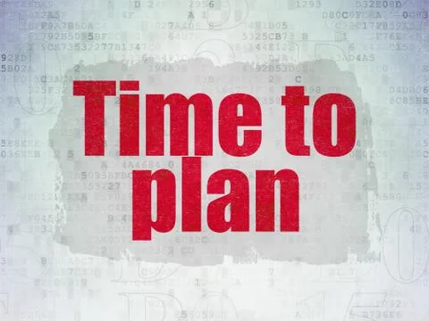 Timeline concept: Time to Plan on Digital Data Paper background イラスト素材