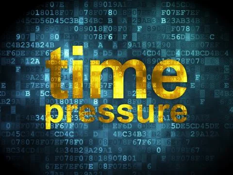 Timeline concept: Time Pressure on digital background Stock Illustration
