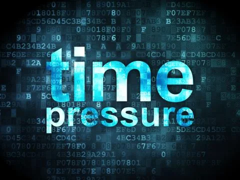 Timeline concept: Time Pressure on digital background 스톡 일러스트