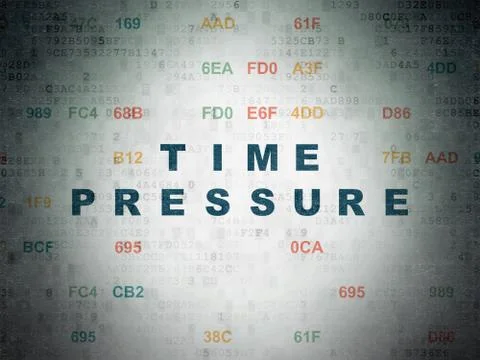 Timeline concept: Time Pressure on Digital Data Paper background Stockillustratie