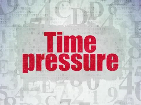 Timeline concept: Time Pressure on Digital Data Paper background Stock Illustration