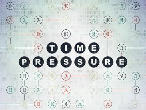 Timeline concept: Time Pressure on Digital Data Paper background Stockillustratie