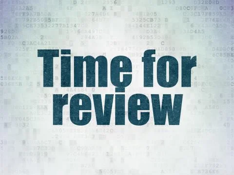 Timeline concept: Time for Review on Digital Data Paper background Illustration