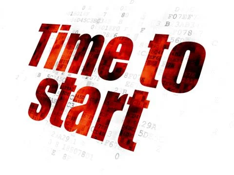 Timeline concept: Time to Start on Digital background Stock Illustration