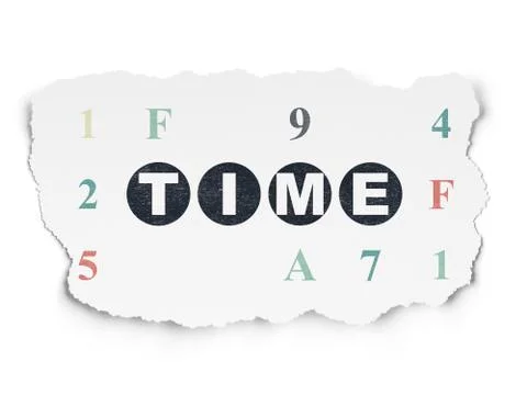 Timeline concept: Time on Torn Paper background イラスト素材