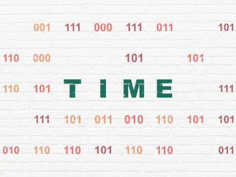 Timeline concept: Time on wall background Illustration