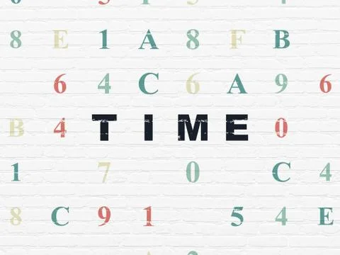 Timeline concept: Time on wall background Illustration