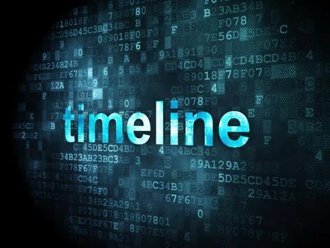 Timeline concept: Timeline on digital background Stockillustratie