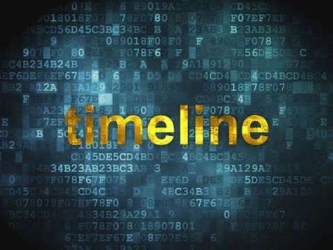Timeline concept: Timeline on digital background Stockillustratie