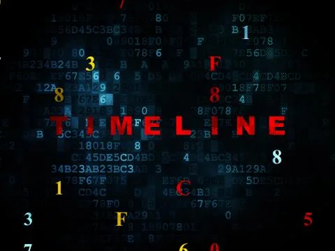 Timeline concept: Timeline on Digital background Stock Illustration