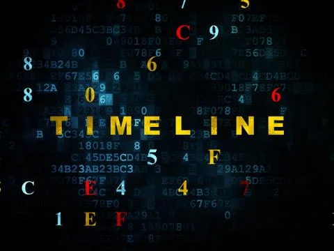 Timeline concept: Timeline on Digital background Stock Illustration