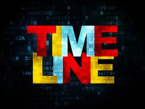 Timeline concept: Timeline on Digital background Stock Illustration