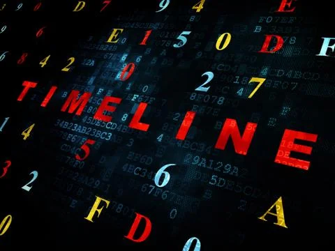 Timeline concept: Timeline on Digital background Illustration