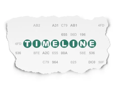 Timeline concept: Timeline on Torn Paper background Illustration