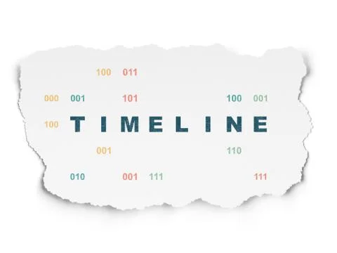 Timeline concept: Timeline on Torn Paper background Illustration